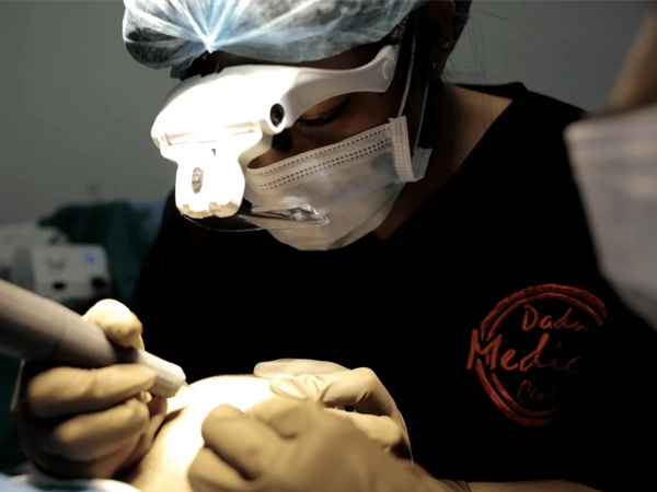 FUE hair transplant procedure at DMC Trichology
